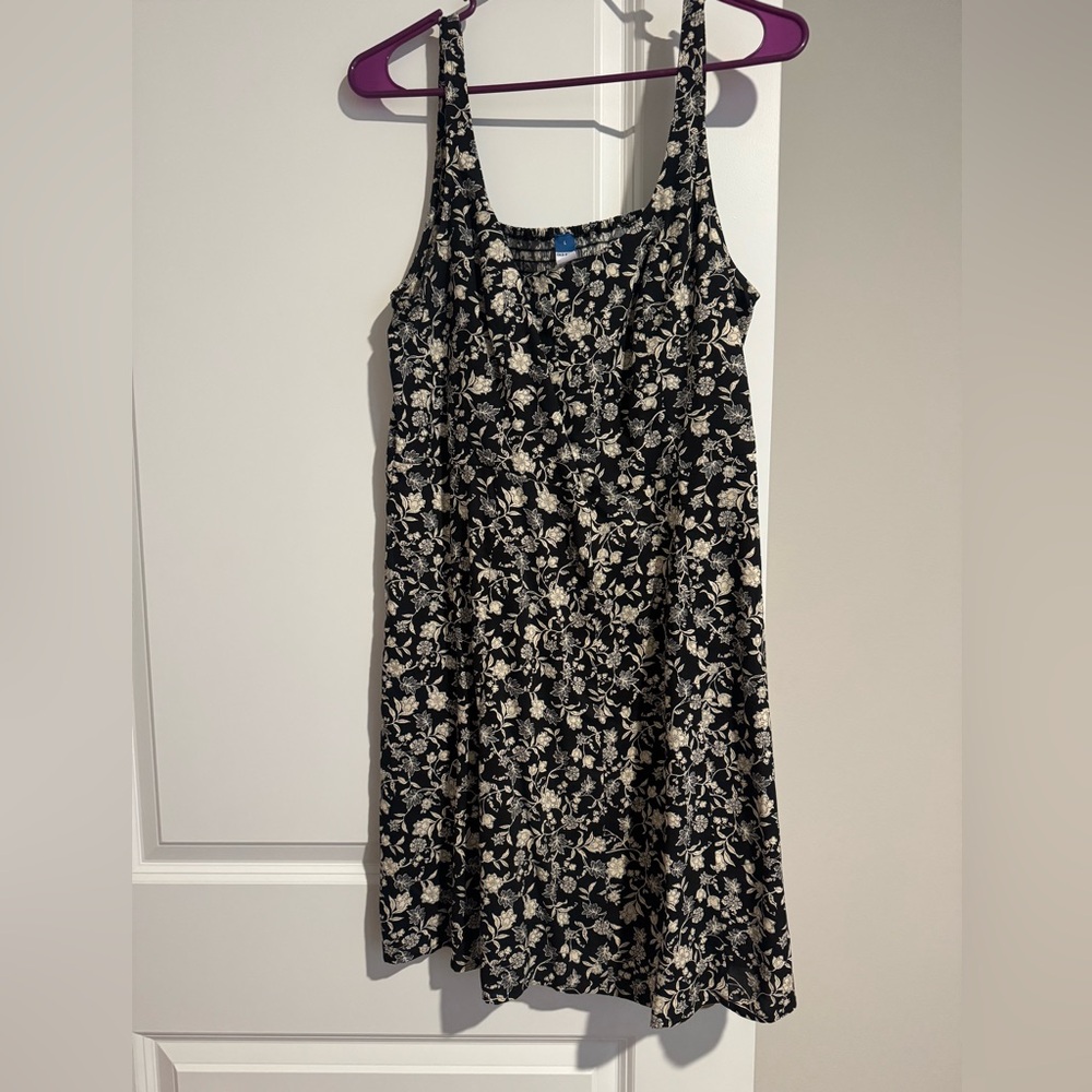 Old Navy Fit & Flare Linen Dress w/pockets